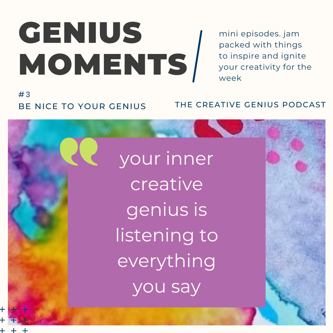 Genius Moments Episode #3 - Be Nice to your Creative Genius