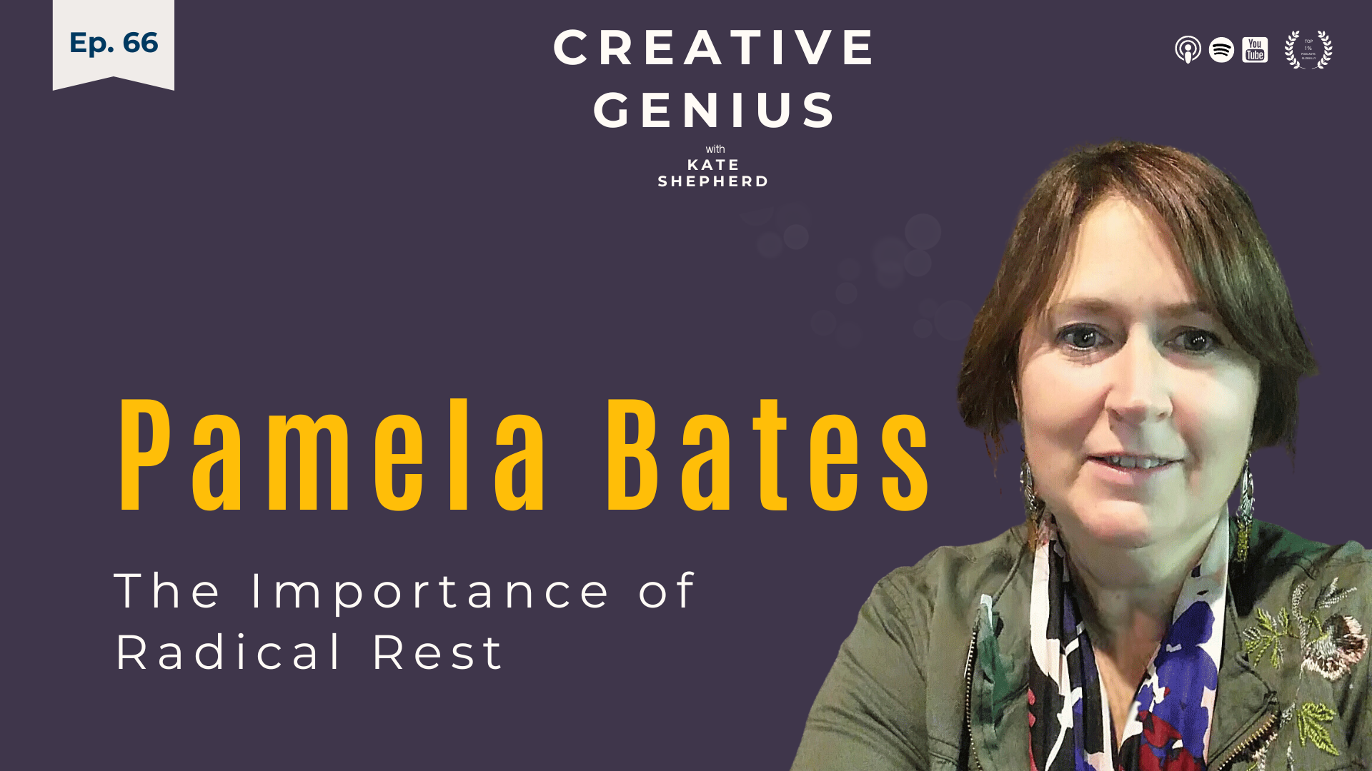 Ep. 66 Pamela Bates: The Importance of Radical Rest Inside the Creative Process (encore)