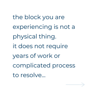 Do you feel blocked? Stuck? Spinning your wheels? Disconnected from Creativity?