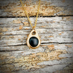Load image into Gallery viewer, Pebblebelly Bébé Pendant - Golden Bronze Beach Pebble Necklace  797
