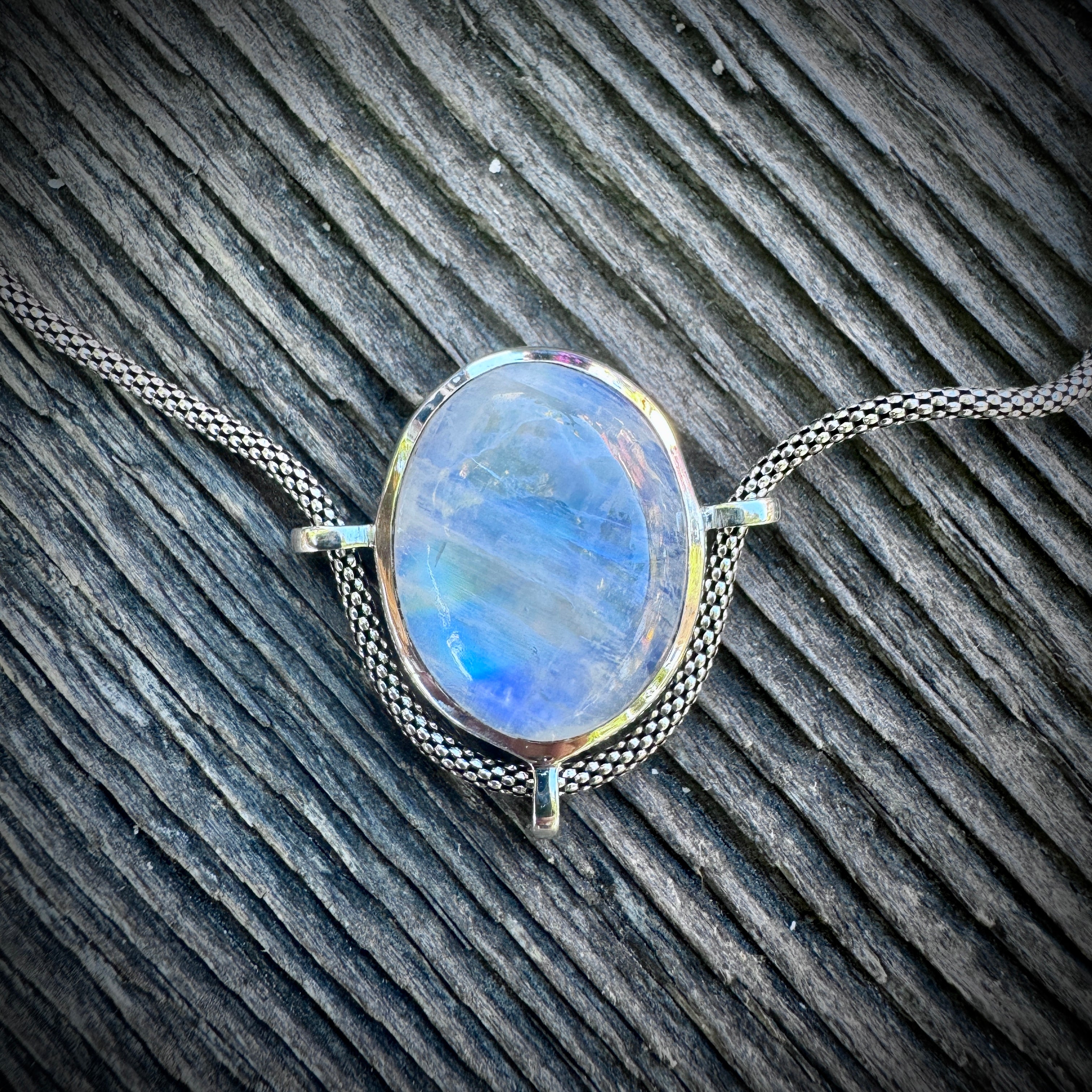 Rainbow Moonstone Guardian Angel Talisman (Yellowjackets Jewelry) Y753