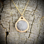 Load image into Gallery viewer, The Matriarch Pebblebelly Pendant - Golden Bronze Beach Pebble Necklace P809
