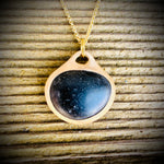 Load image into Gallery viewer, The Matriarch Pebblebelly Pendant - Golden Bronze Beach Pebble Necklace  782
