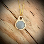 Load image into Gallery viewer, Pebblebelly Bébé Pendant - Golden Bronze Beach Pebble Necklace 835
