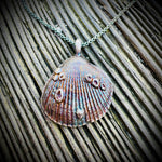 Load image into Gallery viewer, Coastal Harmony Clam &amp; Barnacle Pendant Sterling Silver
