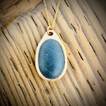 Load image into Gallery viewer, Pebblebelly Pendant - Golden Bronze Beach Pebble Necklace  P753
