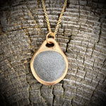 Load image into Gallery viewer, Pebblebelly Pendant - Golden Bronze Beach Pebble Necklace  P819
