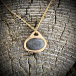 Load image into Gallery viewer, Pebblebelly Pendant - Golden Bronze Beach Pebble Necklace  P825

