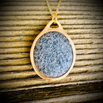 Load image into Gallery viewer, The Matriarch Pebblebelly Pendant - Golden Bronze Beach Pebble Necklace  781
