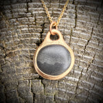 Load image into Gallery viewer, Pebblebelly Pendant - Golden Bronze Beach Pebble Necklace  P820
