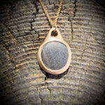 Load image into Gallery viewer, Pebblebelly Pendant - Golden Bronze Beach Pebble Necklace  P827
