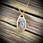 Load image into Gallery viewer, Pebblebelly Pendant - Golden Bronze Beach Pebble Necklace  P757
