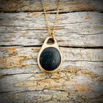 Load image into Gallery viewer, Pebblebelly Pendant - Golden Bronze Beach Pebble Necklace  P802
