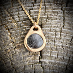 Load image into Gallery viewer, Pebblebelly Pendant - Golden Bronze Beach Pebble Necklace  P824
