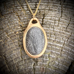 Load image into Gallery viewer, Pebblebelly Pendant - Golden Bronze Beach Pebble Necklace  P812
