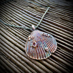 Load image into Gallery viewer, Coastal Harmony Clam &amp; Barnacle Pendant Sterling Silver
