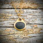 Load image into Gallery viewer, Pebblebelly Pendant - Golden Bronze Beach Pebble Necklace  799
