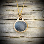 Load image into Gallery viewer, Pebblebelly Pendant - Golden Bronze Beach Pebble Necklace  771
