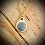 Load image into Gallery viewer, Pebblebelly Bébé Pendant - Golden Bronze Beach Pebble Necklace 836
