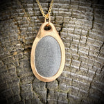 Load image into Gallery viewer, Pebblebelly Pendant - Golden Bronze Beach Pebble Necklace  P815

