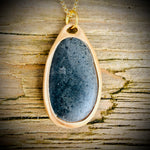 Load image into Gallery viewer, Pebblebelly Pendant - Golden Bronze Beach Pebble Necklace  787
