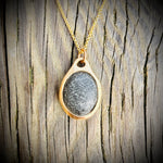 Load image into Gallery viewer, Pebblebelly Pendant - Golden Bronze Beach by Pebble Necklace  776
