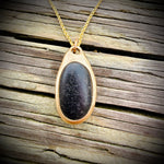 Load image into Gallery viewer, Pebblebelly Pendant - Golden Bronze Beach Pebble Necklace  759
