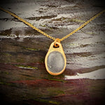 Load image into Gallery viewer, Pebblebelly Bébé Pendant - Golden Bronze Beach Pebble Necklace 832
