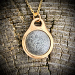 Load image into Gallery viewer, Pebblebelly Pendant - Golden Bronze Beach Pebble Necklace  P821
