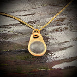 Load image into Gallery viewer, Pebblebelly Bébé Pendant - Golden Bronze Beach Pebble Necklace 834
