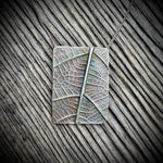 Load image into Gallery viewer, Fig Leaf Shield Pendant Sterling Silver #S750
