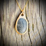 Load image into Gallery viewer, Pebblebelly Pendant - Golden Bronze Beach by Pebble Necklace  774
