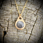 Load image into Gallery viewer, The Matriarch Pebblebelly Pendant - Golden Bronze Beach Pebble Necklace P806
