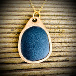 Load image into Gallery viewer, The Matriarch Pebblebelly Pendant - Golden Bronze Beach Pebble Necklace  784
