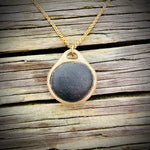 Load image into Gallery viewer, Pebblebelly Pendant - Golden Bronze Beach Pebble Necklace  760
