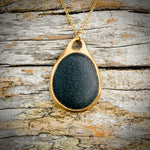 Load image into Gallery viewer, The Matriarch Pebblebelly Pendant - Golden Bronze Beach Pebble Necklace P804
