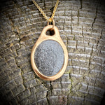Load image into Gallery viewer, Pebblebelly Pendant - Golden Bronze Beach Pebble Necklace  P814
