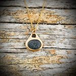 Load image into Gallery viewer, Pebblebelly Pendant - Golden Bronze Beach Pebble Necklace  798
