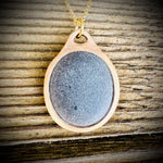 Load image into Gallery viewer, The Matriarch Pebblebelly Pendant - Golden Bronze Beach Pebble Necklace  780
