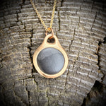 Load image into Gallery viewer, Pebblebelly Pendant - Golden Bronze Beach Pebble Necklace  P820
