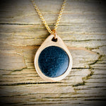 Load image into Gallery viewer, Pebblebelly Pendant - Golden Bronze Beach Pebble Necklace  785
