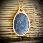 Load image into Gallery viewer, The Matriarch Pebblebelly Pendant - Golden Bronze Beach Pebble Necklace  779
