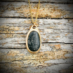 Load image into Gallery viewer, Pebblebelly Pendant - Golden Bronze Beach Pebble Necklace  795

