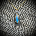 Load image into Gallery viewer, Handmade Labradorite Rosecut Pendant with 22k gold bezel L752
