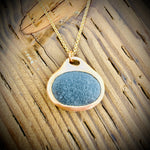 Load image into Gallery viewer, Pebblebelly Pendant - Golden Bronze Beach Pebble Necklace  P754
