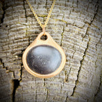 Load image into Gallery viewer, The Matriarch Pebblebelly Pendant - Golden Bronze Beach Pebble Necklace P808

