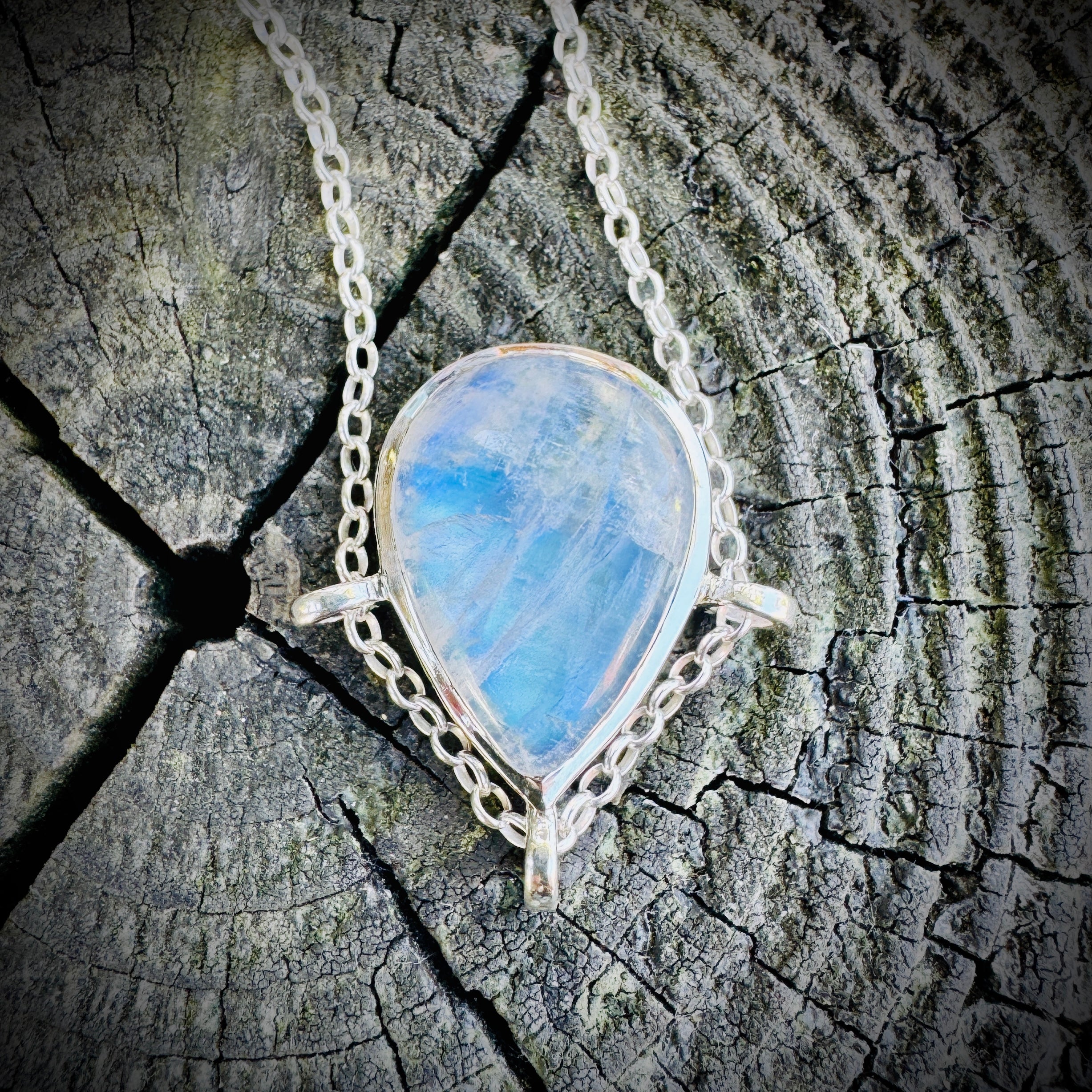 Rainbow Moonstone Guardian Angel Talisman (Yellowjackets Jewelry) 675