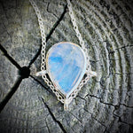 Load image into Gallery viewer, Rainbow Moonstone Guardian Angel Talisman (Yellowjackets Jewelry) 674

