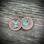 Load image into Gallery viewer, Copper Moon Round Earrings
