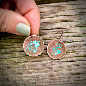 Copper Moon Round Earrings